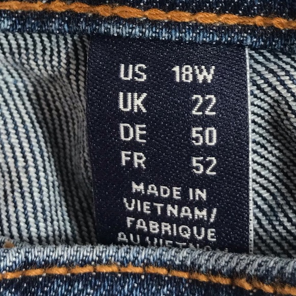 Lands' End Navy Blue NWT Straight Leg Jeans Size 18W - Picture 14 of 15